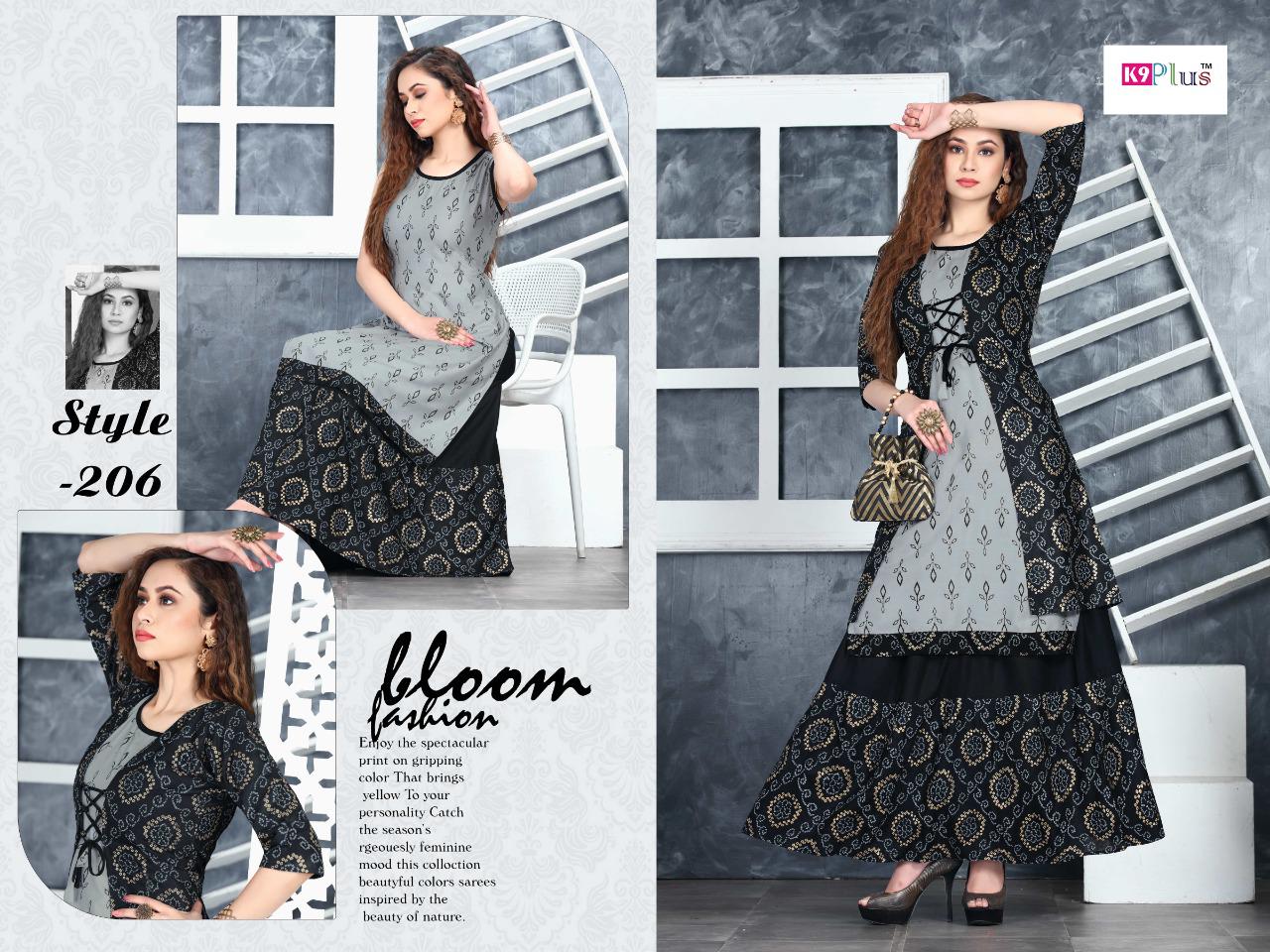 K9 Hello Jacket Fancy Festive Wear Rayon Designer Fancy Kurti With Skirt Collection